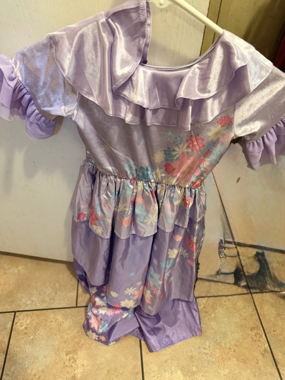 Lilac Floral Ruffle Girls' Costume Dress(Isabella dress ) little adventures